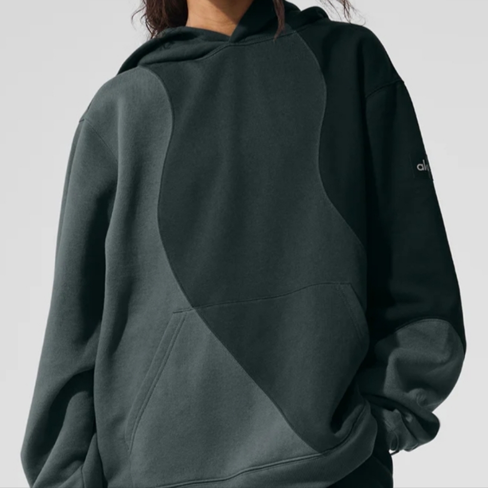 Dual toned black hoodie